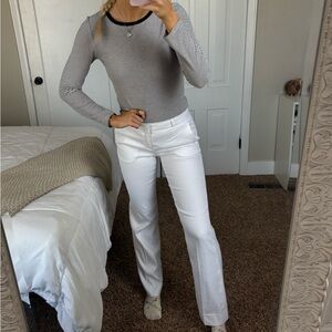 Banana Republic White Trousers